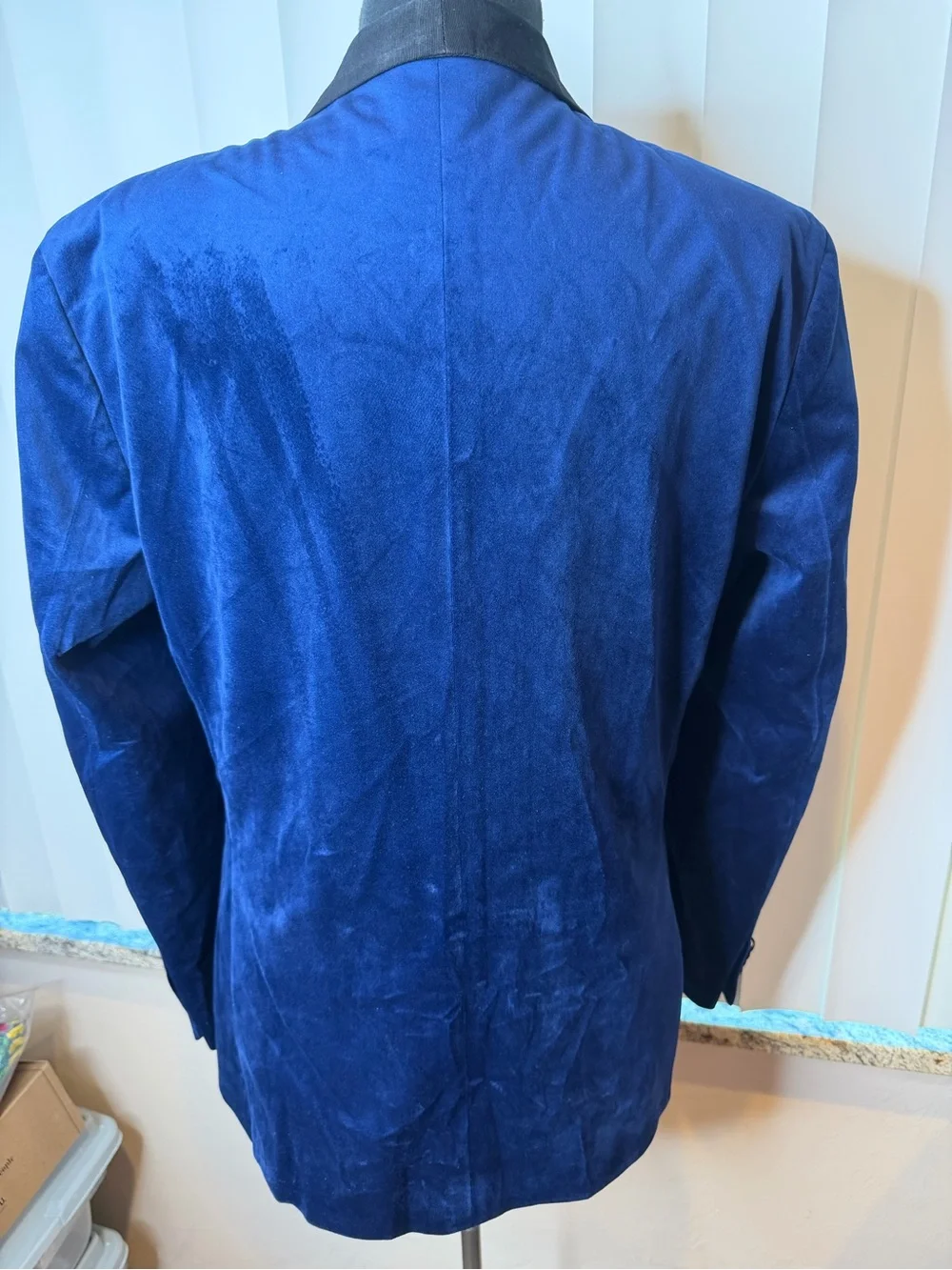 John Stephen London velvet tuxedo blazer martini lining Size 40 R